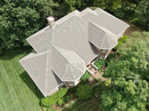 shingle roof with ridge vents